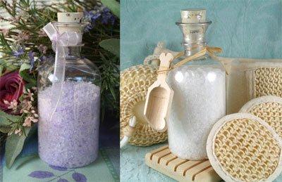 Bath Salts In Clear PVC Apothecary Bottles
